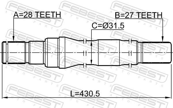 Cardan FEBEST 1212-IX35D3AT6