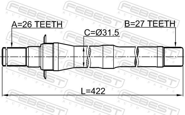 Cardan FEBEST ref. 1212-IX35MT5