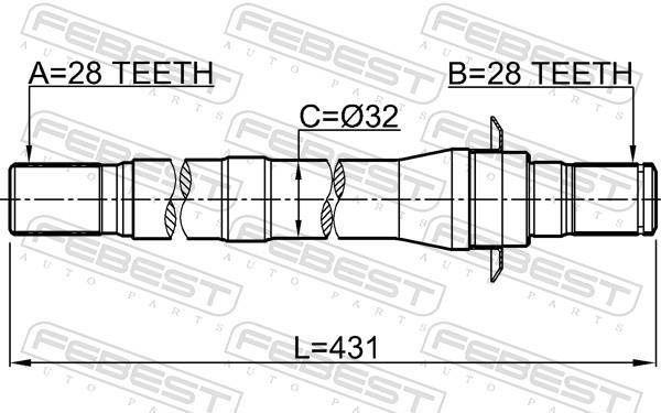 Cardan FEBEST ref. 1212-IX55