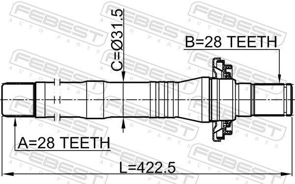 Cardan FEBEST ref. 1212-SFCL