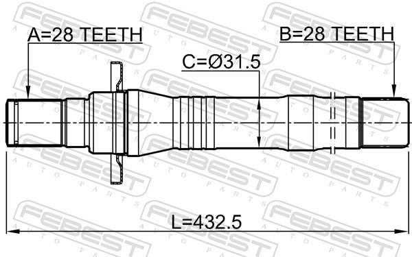 Cardan FEBEST 1212-SFCM