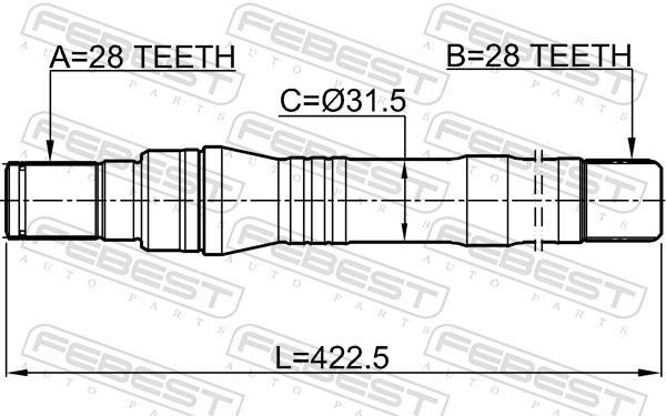 Cardan FEBEST ref. 1212-SFCMAT