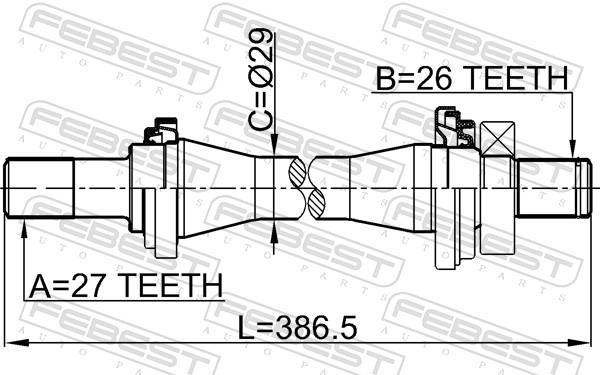 Cardan FEBEST ref. 1212-TUC