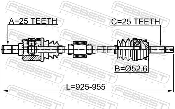 Cardan FEBEST ref. 1214-SOLRH