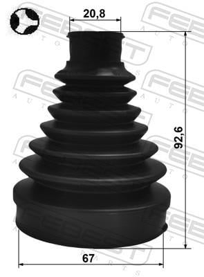 Fuelle, árbol de transmisión FEBEST ref. 1215P-TUCD7T