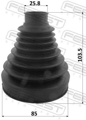 Fole de cardã FEBEST ref. 1215P-TUCT