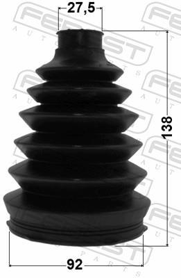 Fuelle, árbol de transmisión FEBEST ref. 1217P-H1