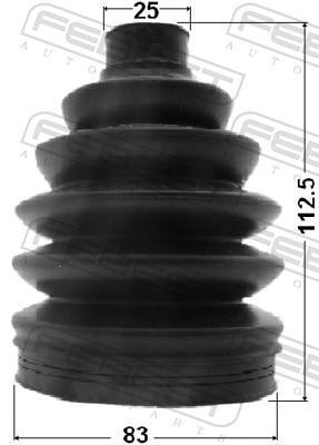 Fuelle, árbol de transmisión FEBEST ref. 1217P-TUC20
