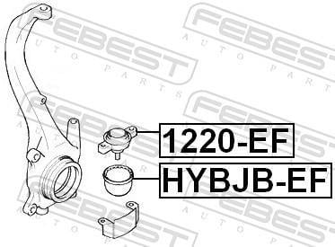Rotule de suspension (Rotule de pivot) FEBEST ref. 1220-EF
