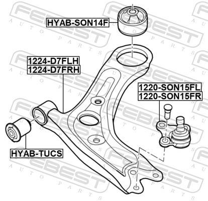 Rotule de suspension (Rotule de pivot) FEBEST ref. 1220-SON15FL