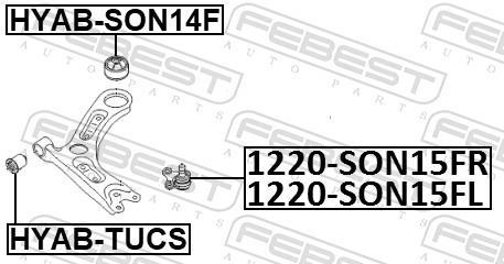 Rotule de suspension (Rotule de pivot) FEBEST ref. 1220-SON15FR