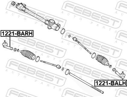 Rótula barra de dirección FEBEST ref. 1221-B4RH