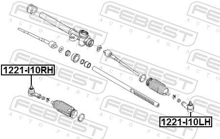 Rotule de direction FEBEST ref. 1221-I10LH