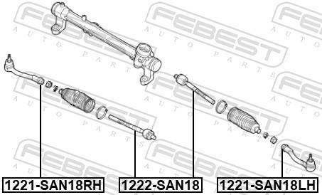 Rótula de direção FEBEST ref. 1221-SAN18LH
