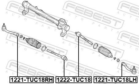 Rótula de direção FEBEST ref. 1221-TUC18LH