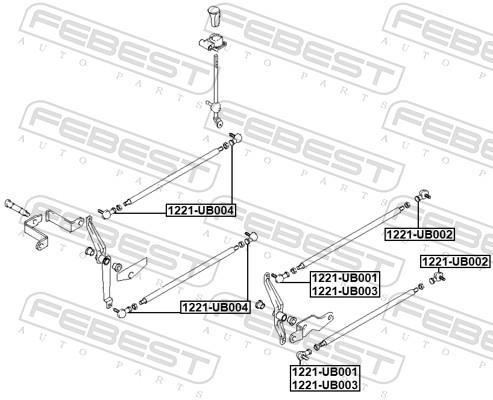 Rotule de direction, indexage FEBEST ref. 1221-UB003