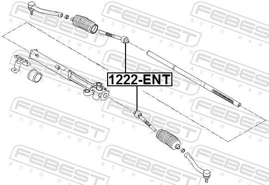 Rotule de direction intérieure FEBEST ref. 1222-ENT