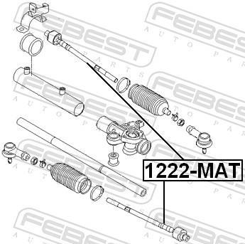 Rotule de direction intérieure (Rotule axiale) FEBEST ref. 1222-MAT