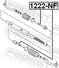 Rotule de direction intérieure (Rotule axiale) FEBEST ref. 1222-NF