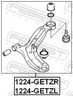 Triângulo, braço de suspensão FEBEST ref. 1224-GETZL