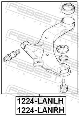 Triangle de suspension FEBEST ref. 1224-LANLH