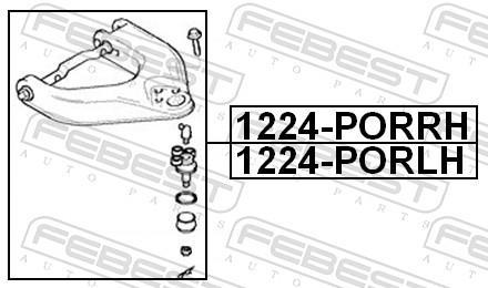 Triangle de suspension FEBEST ref. 1224-PORLH