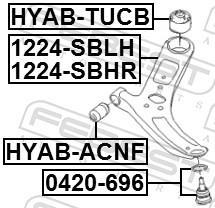 Triangle de suspension FEBEST 1224-SBRH