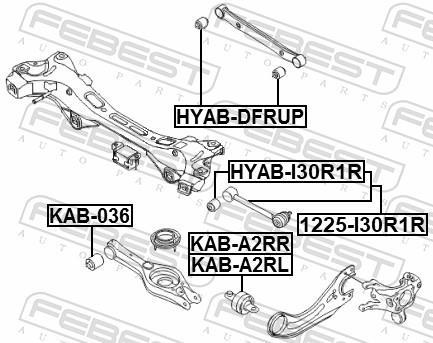 Triangle de suspension FEBEST ref. 1225-I30R1R