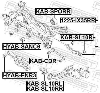 Triângulo, braço de suspensão FEBEST ref. 1225-IX35RR