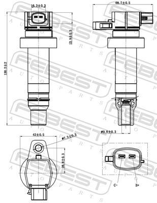 Bobine d'allumage FEBEST ref. 12640-001