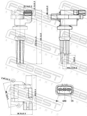 Bobine d'allumage FEBEST 12640-003