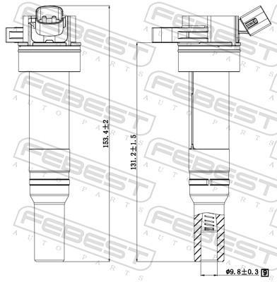 Bobine d'allumage FEBEST ref. 12640-006