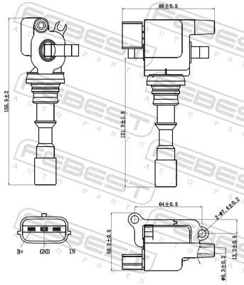 Bobine d'allumage FEBEST ref. 12640-010