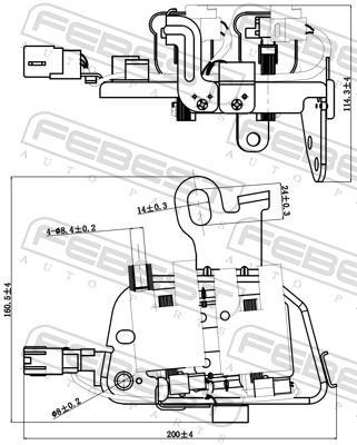 Unité de bobine d'allumage FEBEST ref. 12640-012