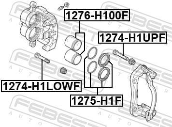 Guide d'étrier de frein FEBEST ref. 1274-H1LOWF