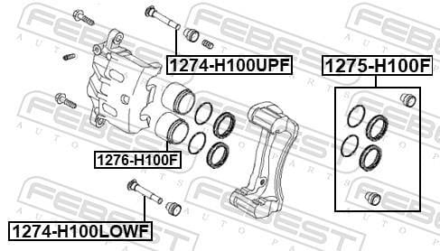Kit de réparation d'étrier de frein FEBEST ref. 1275-H100F