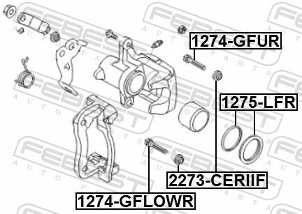 Kit de réparation d'étrier de frein FEBEST ref. 1275-LFR