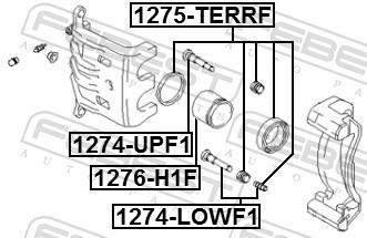 Kit de réparation d'étrier de frein FEBEST ref. 1275-TERRF