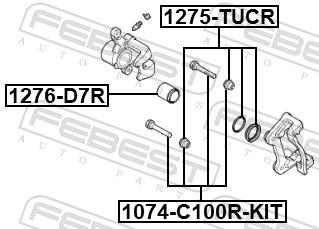 Piston, étrier de frein FEBEST ref. 1276-D7R