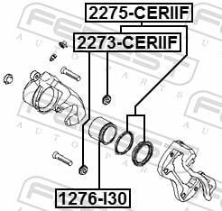 Piston, étrier de frein FEBEST 1276-I30