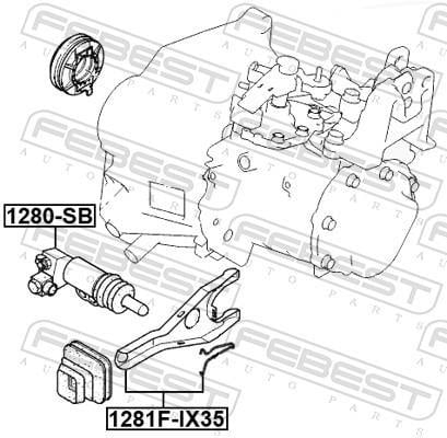 Récepteur d'embrayage (Cylindre récepteur de débrayage) FEBEST ref. 1280-SB