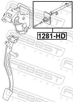Emetteur d'embrayage (Cylindre émetteur de débrayage) FEBEST ref. 1281-HD