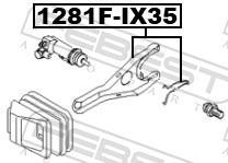Fourchette de débrayage, embrayage FEBEST ref. 1281F-IX35