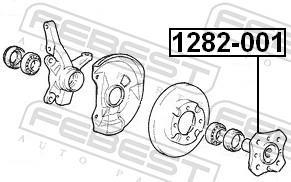 Moyeu de roue (Roulement de roue) FEBEST ref. 1282-001