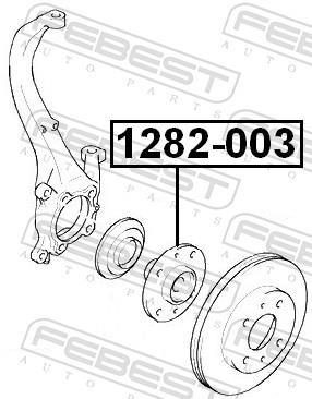 Moyeu de roue (Roulement de roue) FEBEST ref. 1282-003