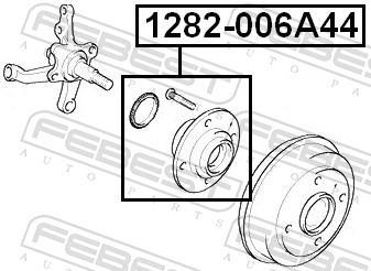 Moyeu de roue (Roulement de roue) FEBEST ref. 1282-006A44