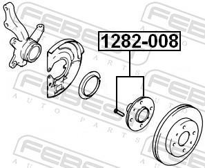 Moyeu de roue (Roulement de roue) FEBEST ref. 1282-008