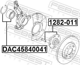 Moyeu de roue (Roulement de roue) FEBEST ref. 1282-011