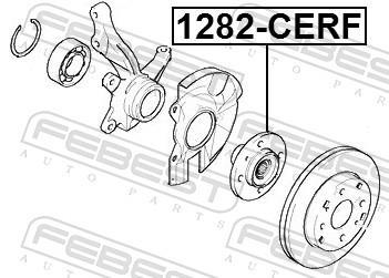 Moyeu de roue (Roulement de roue) FEBEST ref. 1282-CERF