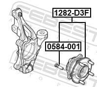 Cubo de rueda FEBEST ref. 1282-D3F